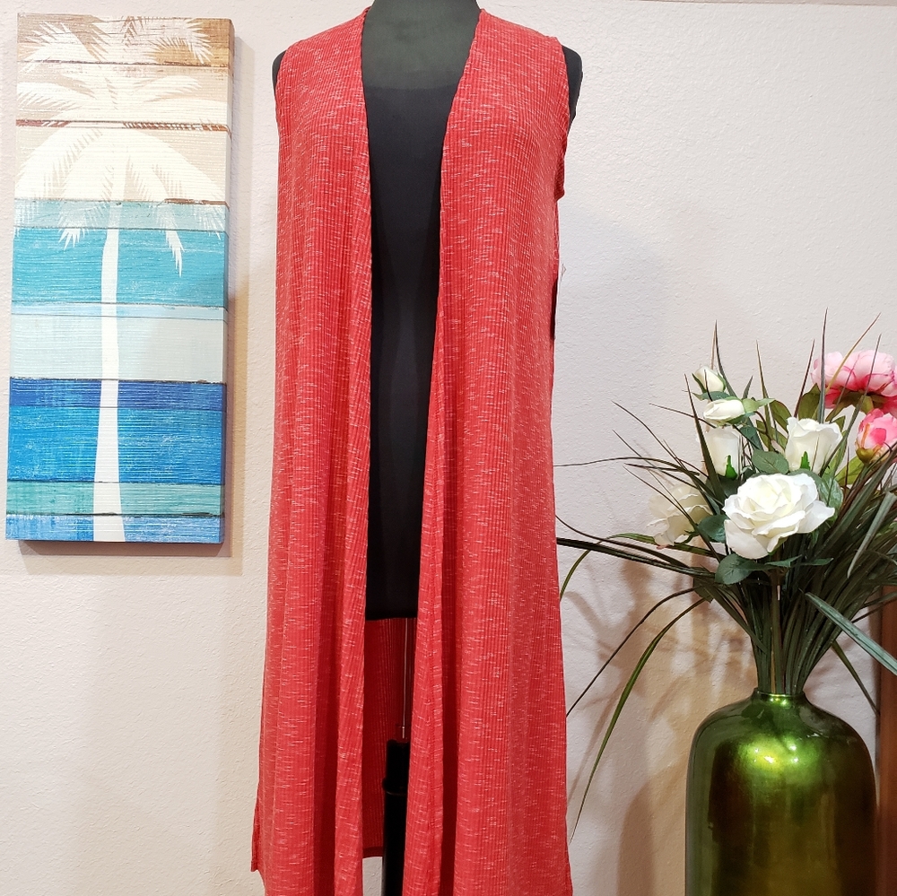 Lularoe sleeveless long cardigan